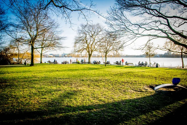 Nel parco degli hamburg — Foto Stock