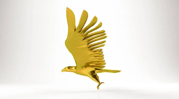 bir hayvan üzerinde beyaz izole altın 3d render