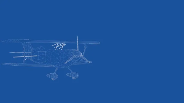 3D-rendering av en konturerad flygplan — Stockfoto