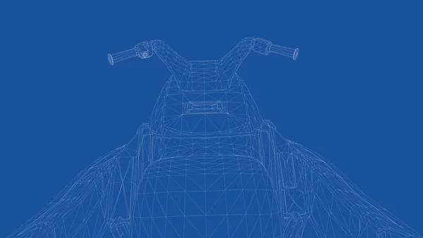 3d renderização de um jetski delineado — Fotografia de Stock
