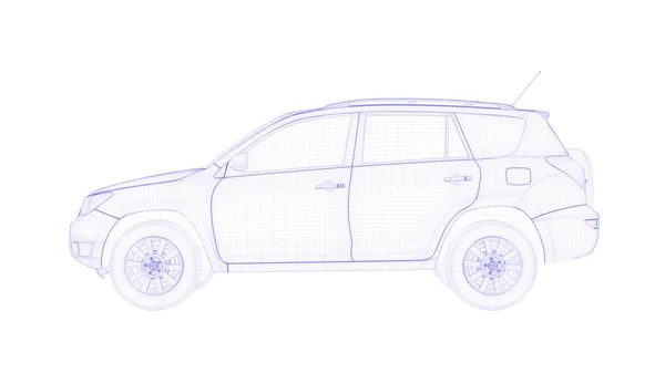 Representación 3d de un objeto perfilado — Foto de Stock