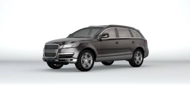 Genel Siyah araba - 3d işleme beyaz