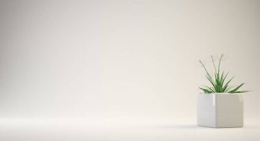 saksıyı iç ya da kavramsal tasarımı için 3D render