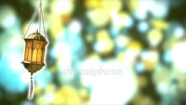 Bezešvá smyčka islámské lucerny — Stock video