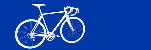 Representación 3d de una bicicleta sobre un plano de fondo azul —  Fotos de Stock