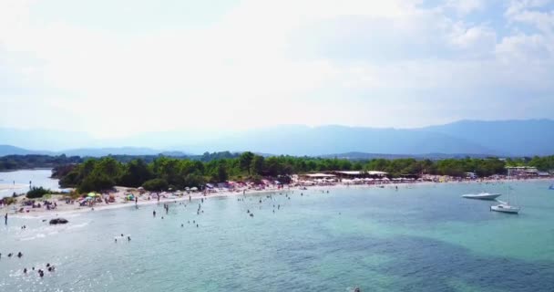 Corsica France drone flight — Stock Video