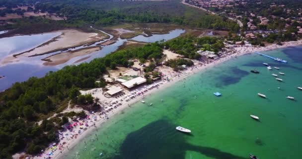 Острів Корсика Франції drone польоту — стокове відео