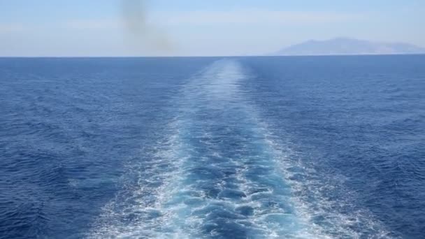 Cruise ship's wake — Stock Video