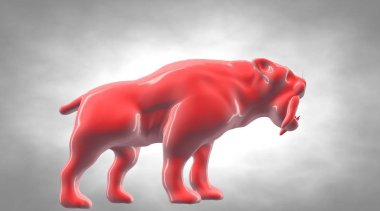 bir yansıtıcı kaplan hayvan arka plan üzerinde 3D render