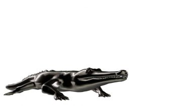 korkunç yansıtıcı timsah hayvan 3D render 