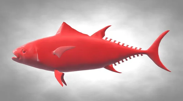 3D-leképezés egy fényvisszaverő hal alakú úszó, uszony — Stock Fotó
