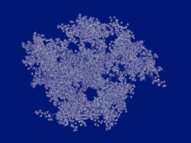 3D render anahatlı bir Bush üzerinde izole mavi arka blueprint