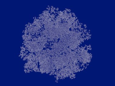 Seviyelendirilmiş ağacının bir 3B oluşturma blueprint üzerinde izole mavi arka