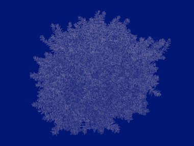 Seviyelendirilmiş ağacının bir 3B oluşturma blueprint üzerinde izole mavi arka