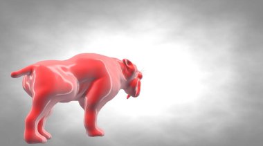 bir yansıtıcı kaplan hayvan arka plan üzerinde 3D render