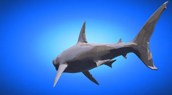 3D-leképezés egy fényvisszaverő hal alakú úszó, uszony — Stock Fotó
