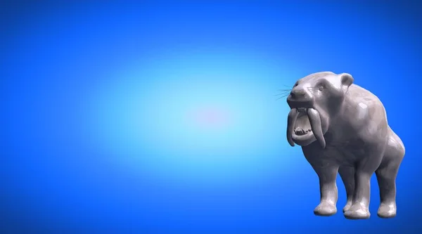 Bir yansıtıcı kaplan hayvan arka plan üzerinde 3D render — Stok fotoğraf