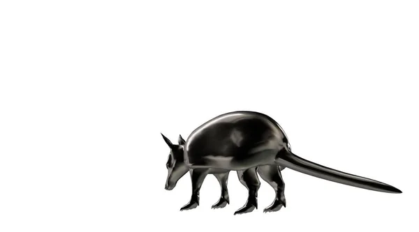 Τρισδιάστατη απεικόνιση του ένα ζώο τρώγων αντανακλαστική μυρμήγκι σε φόντο — Φωτογραφία Αρχείου
