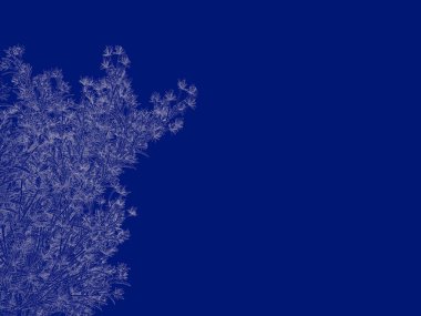 3D render anahatlı bir Bush üzerinde izole mavi arka blueprint