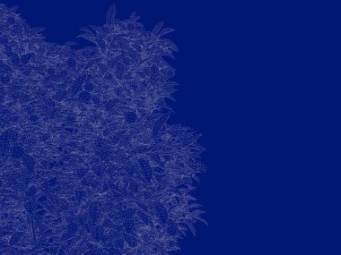 Seviyelendirilmiş ağacının bir 3B oluşturma blueprint üzerinde izole mavi arka