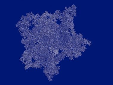 Seviyelendirilmiş ağacının bir 3B oluşturma blueprint üzerinde izole mavi arka