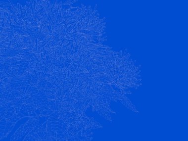 Seviyelendirilmiş siyah ağaç izole yeşil kenarlı bir 3D render