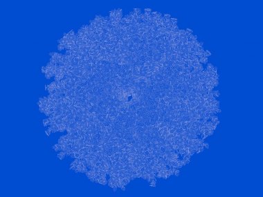 Seviyelendirilmiş siyah ağaç izole yeşil kenarlı bir 3D render