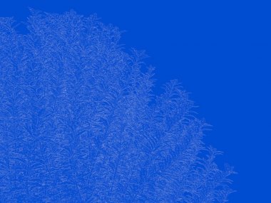 Seviyelendirilmiş siyah ağaç izole yeşil kenarlı bir 3D render