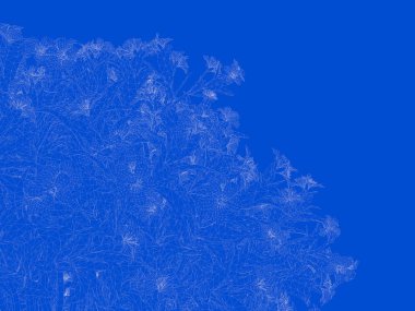 Seviyelendirilmiş siyah ağaç izole yeşil kenarlı bir 3D render