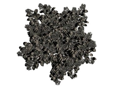 Beyaz bir arka plan üzerinde izole gümüş ağaç 3D render