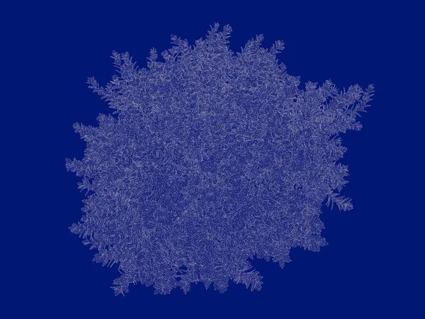 Seviyelendirilmiş ağacının bir 3B oluşturma blueprint üzerinde izole mavi arka