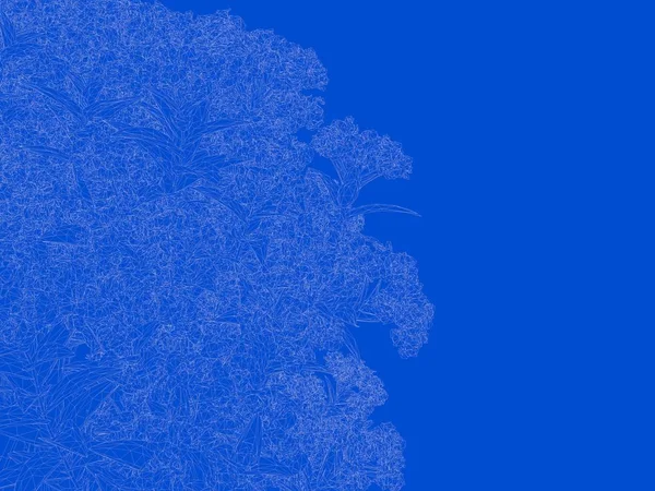 Seviyelendirilmiş siyah ağaç izole yeşil kenarlı bir 3D render