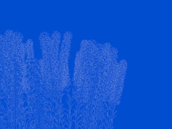 Seviyelendirilmiş siyah ağaç izole yeşil kenarlı bir 3D render