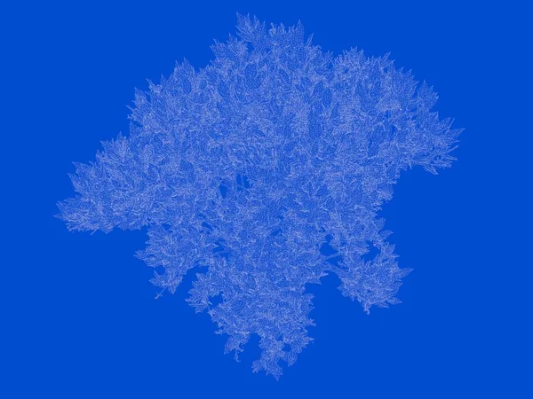 Seviyelendirilmiş siyah ağaç izole yeşil kenarlı bir 3D render