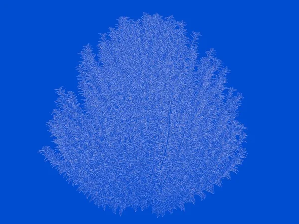 Seviyelendirilmiş siyah ağaç izole yeşil kenarlı bir 3D render