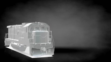 koyu siyah arka plan üzerine bir yansıtıcı 3D render