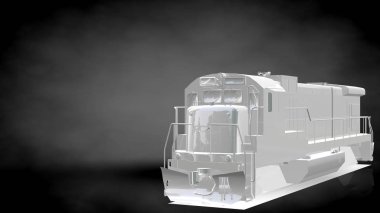 koyu siyah arka plan üzerine bir yansıtıcı 3D render