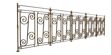 üzerinde beyaz bir backgrou izole bir altın merdiven Ray 3B oluşturma