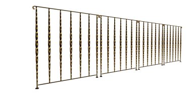 üzerinde beyaz bir backgrou izole bir altın merdiven Ray 3B oluşturma