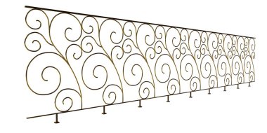 üzerinde beyaz bir backgrou izole bir altın merdiven Ray 3B oluşturma