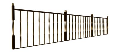 üzerinde beyaz bir backgrou izole bir altın merdiven Ray 3B oluşturma