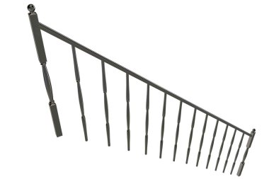 beyaz zemin üzerinde bir merdiven Ray 3B oluşturma