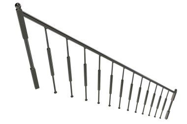 beyaz zemin üzerinde bir merdiven Ray 3B oluşturma