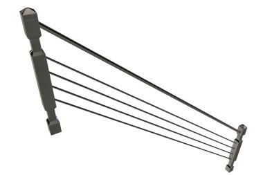 beyaz zemin üzerinde bir merdiven Ray 3B oluşturma