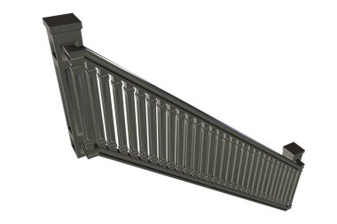 beyaz zemin üzerinde bir merdiven Ray 3B oluşturma