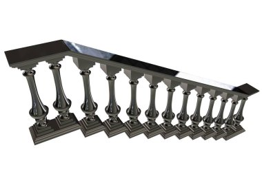 beyaz zemin üzerinde bir merdiven Ray 3B oluşturma