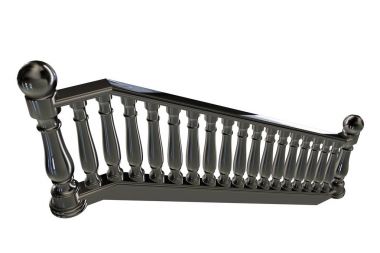 beyaz zemin üzerinde bir merdiven Ray 3B oluşturma