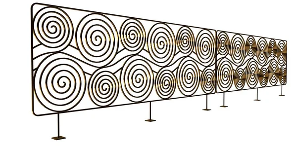 üzerinde beyaz bir backgrou izole bir altın merdiven Ray 3B oluşturma