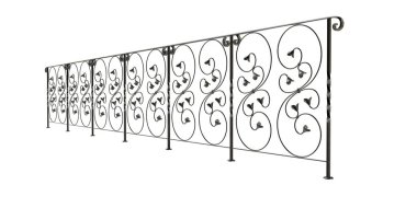 üzerinde beyaz bir backgro izole bir metal merdiven Ray 3B oluşturma