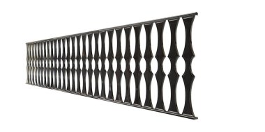 üzerinde beyaz bir backgro izole bir metal merdiven Ray 3B oluşturma